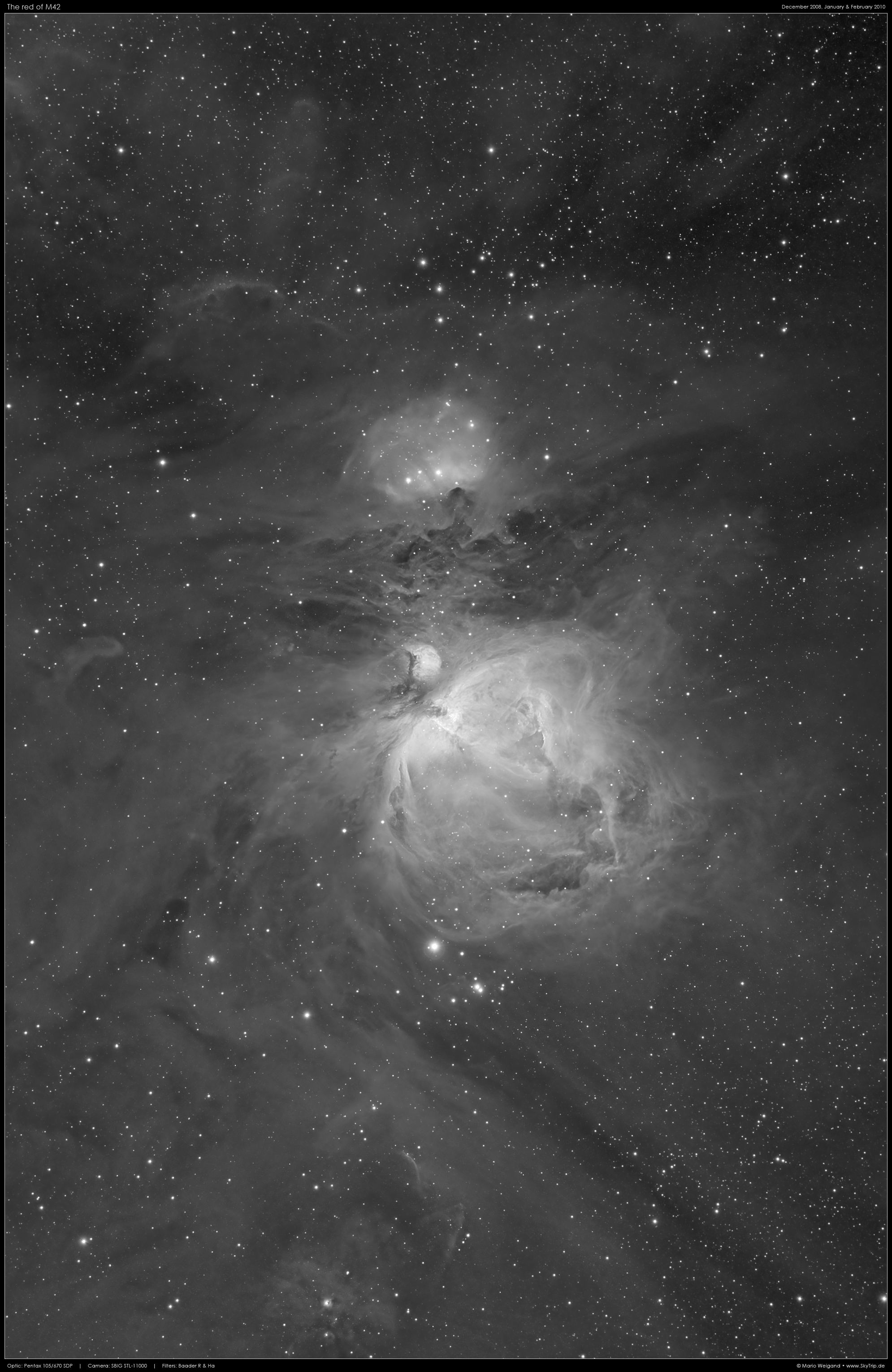 Der Groe Orionnebel M42 in H-Alpha