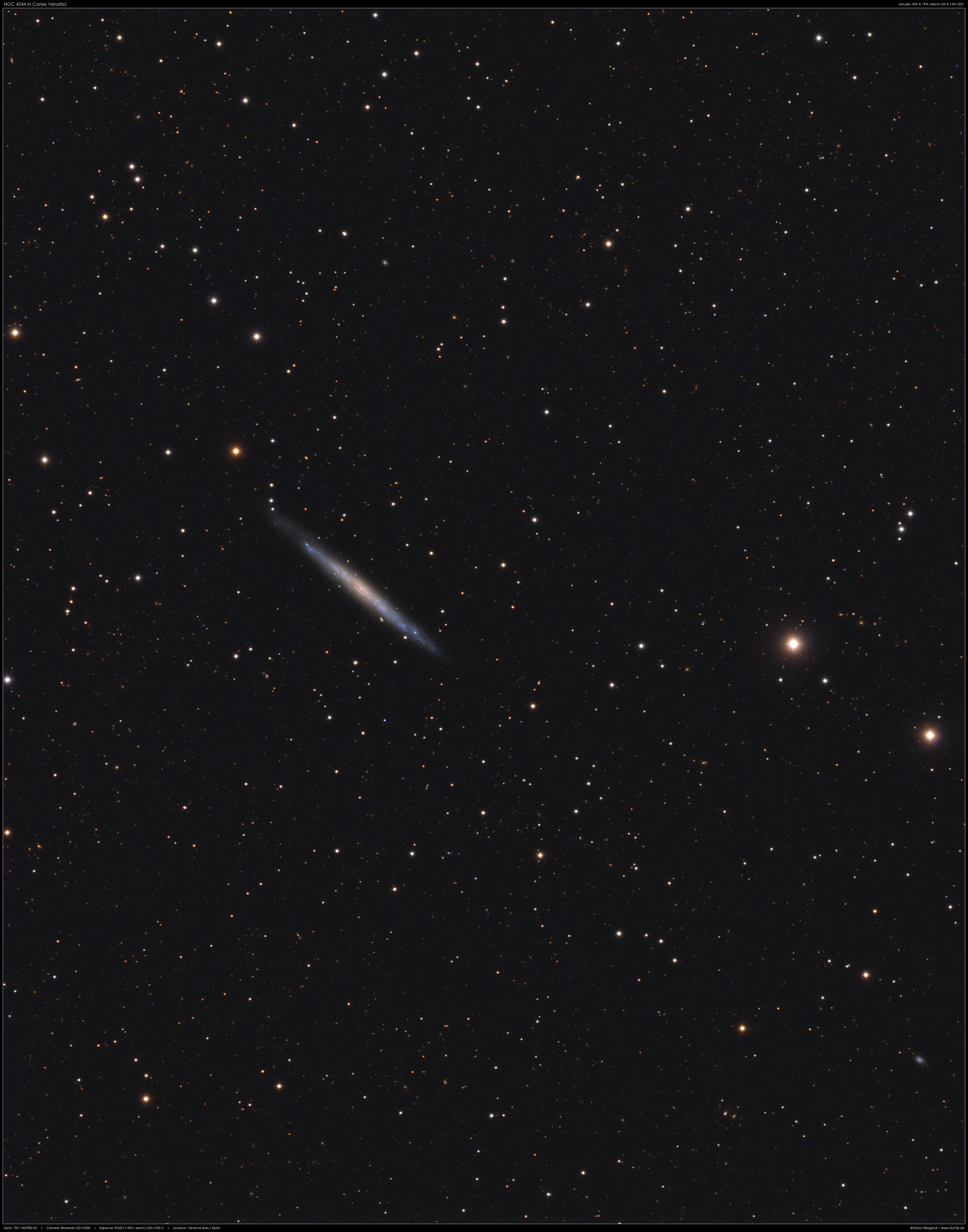 Silbernadel Galaxie NGC 4244