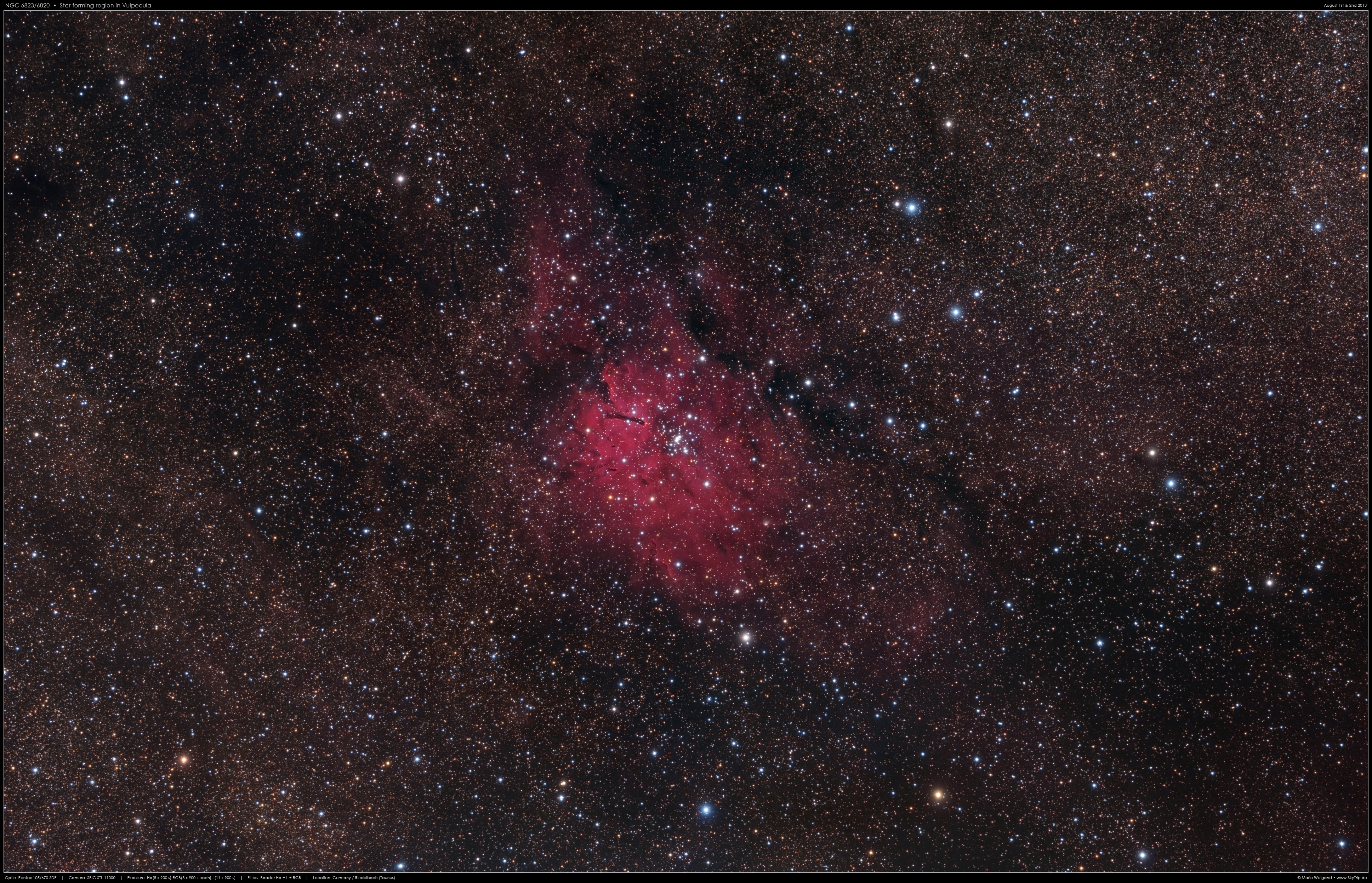 NGC 6820 und 6823 im Fchslein