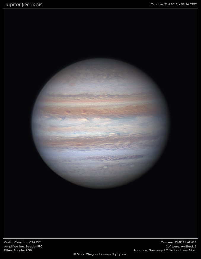 Jupiter mit weien Ovalen
