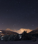Winterhimmel ber den Alpen