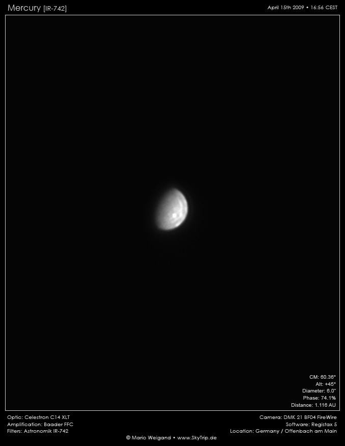 Merkur am 15.04.2009