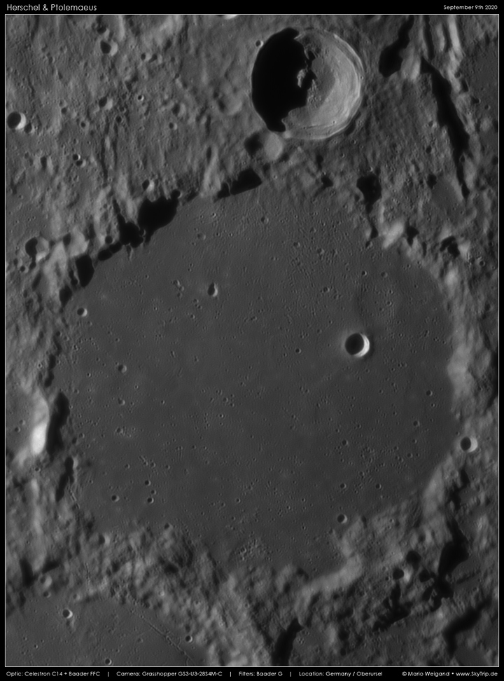 Mondfoto: Herschel & Ptolemaeus