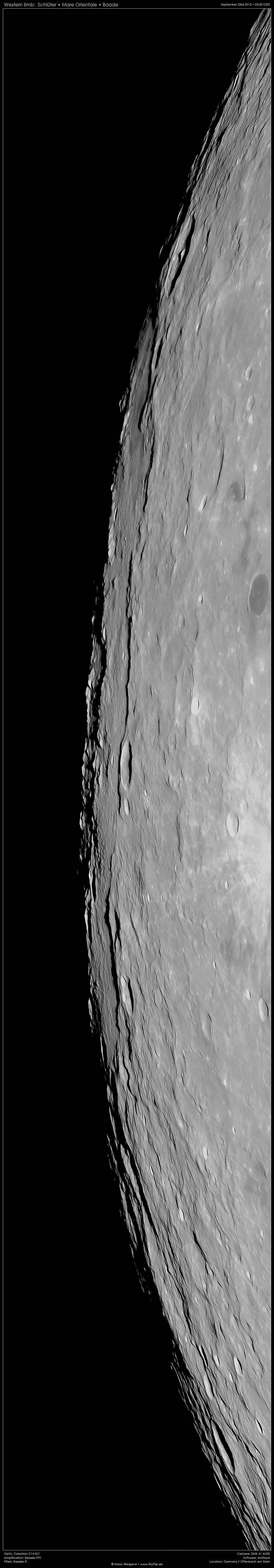 Mondfoto: Schlter, Mare Orientale, Baade