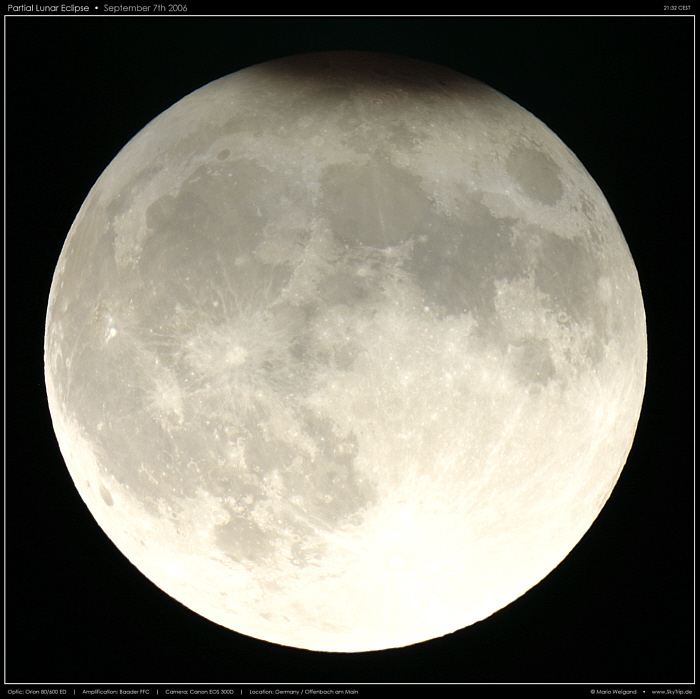 Die partielle Mondfinsternis vom 7. September 2006
