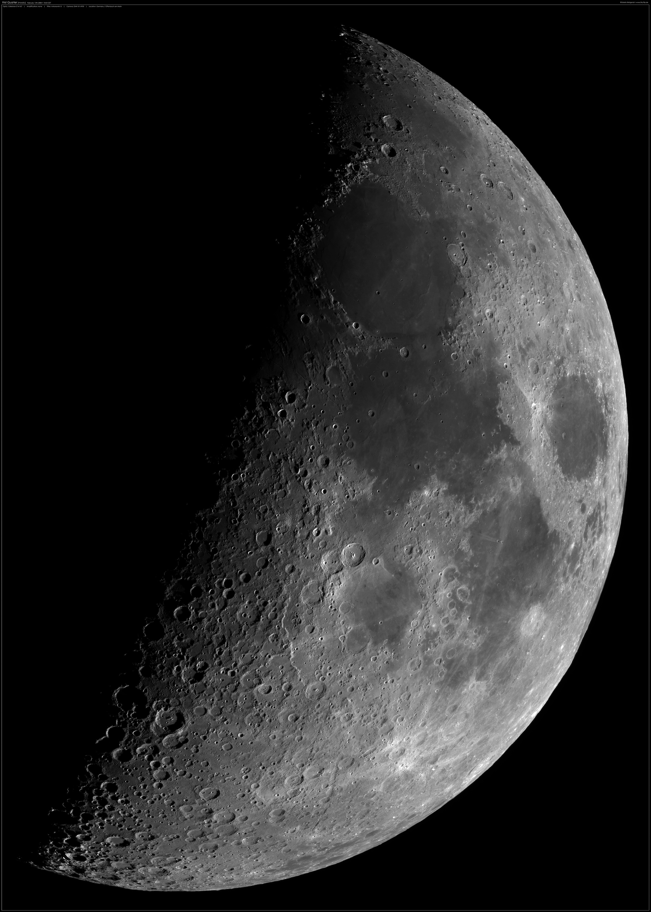 Mond: Mosaik des ersten Viertels (13.02.2008)