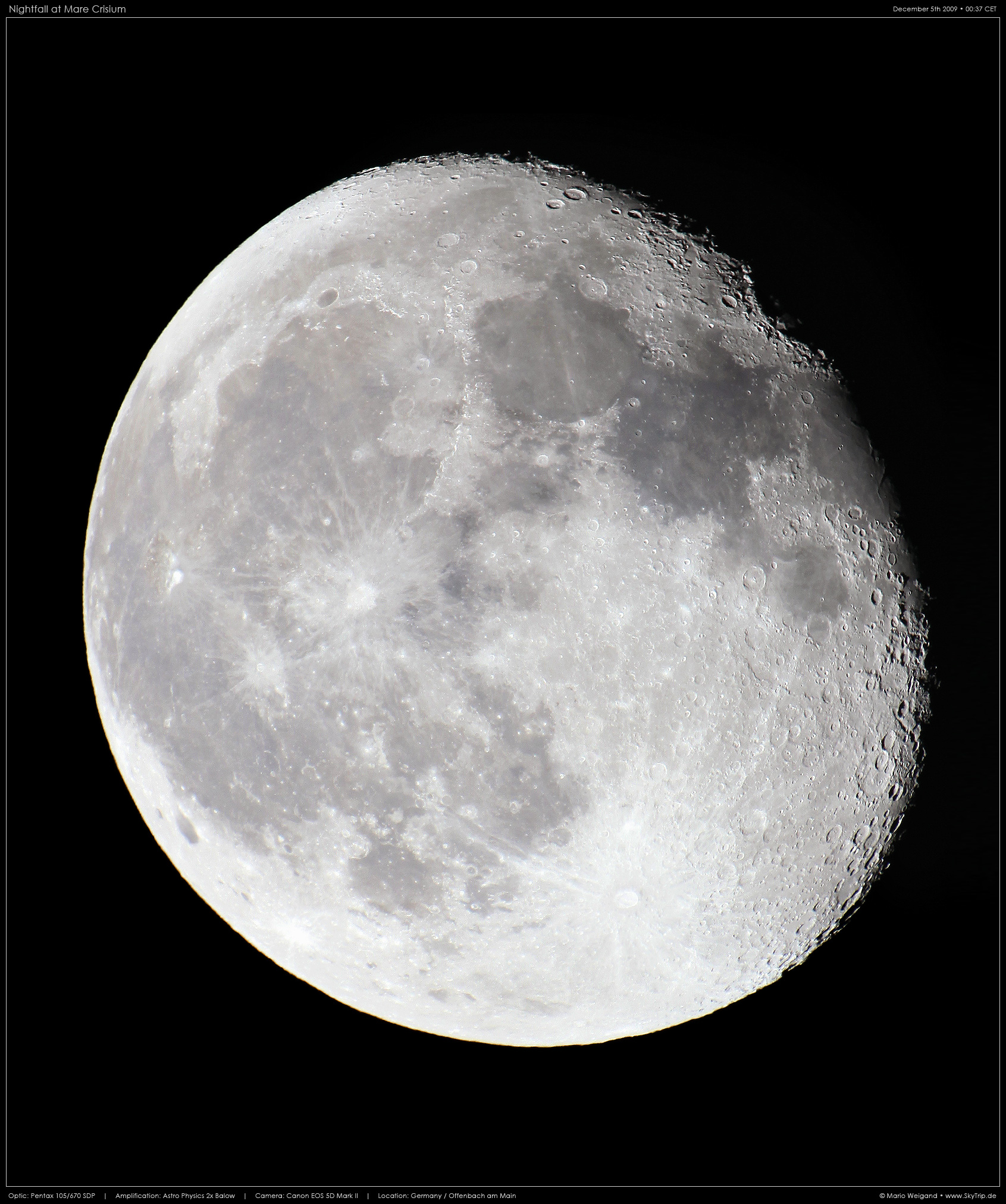 Moon: Nightfall at Mare Crisium