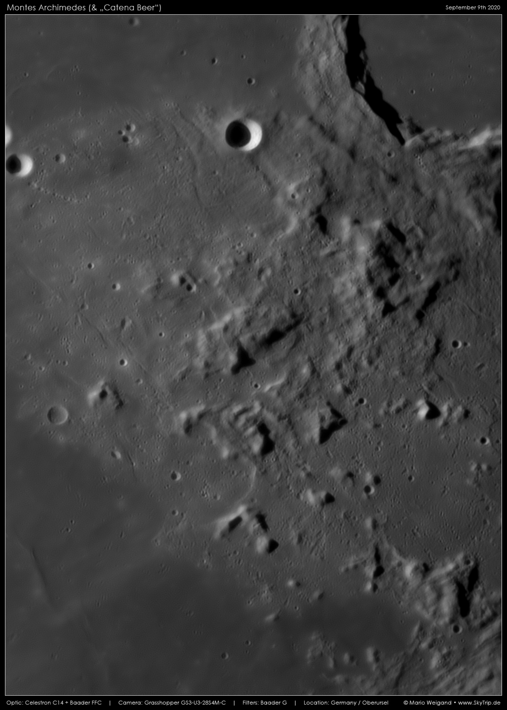 Mondfoto: Montes Archimedes