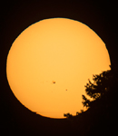 Groer Sonnenfleck NOAA 12786 bei Sonnenuntergang