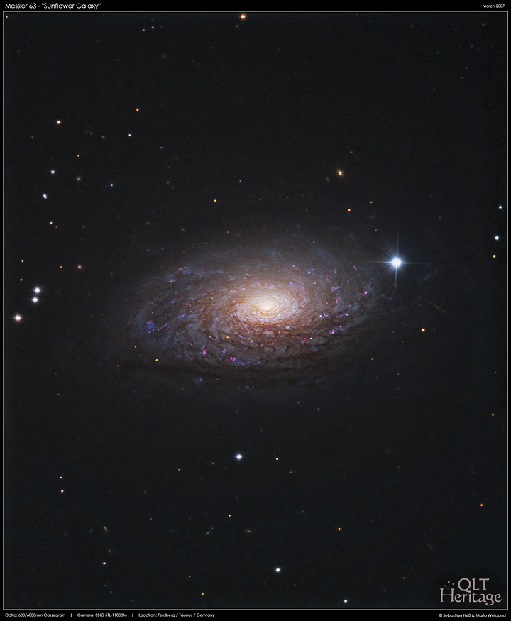 Messier 63 (NGC 5055, Sunflower Galaxy)