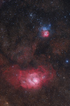 Lagunennebel M8, Trifidnebel M20 & Sternhaufen M21