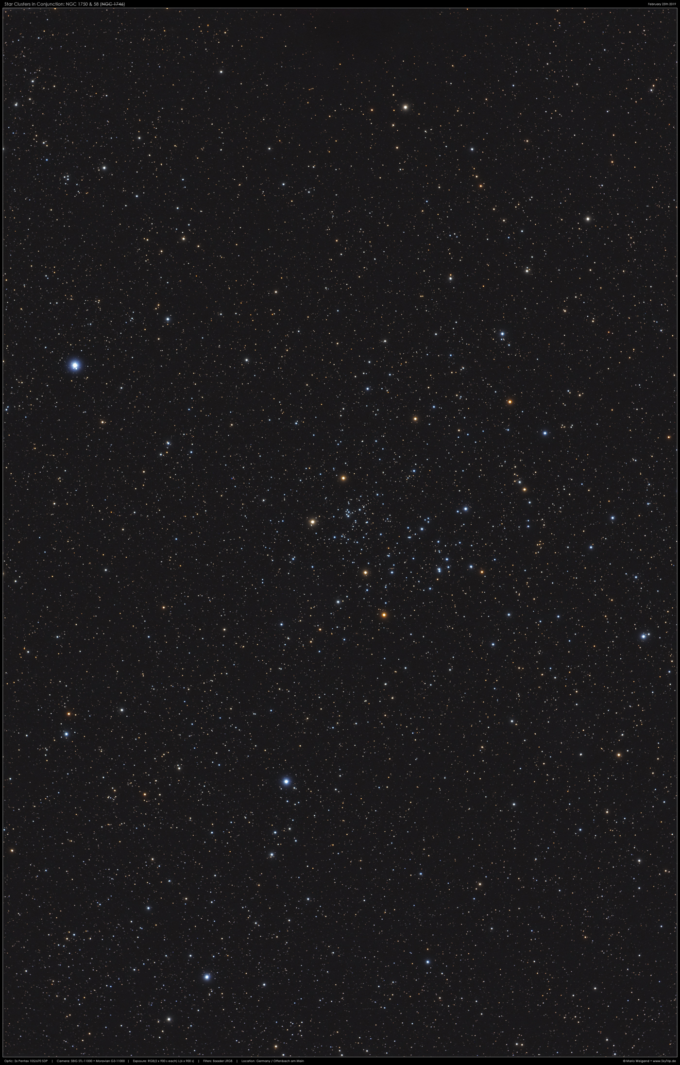 NGC 1746/1750/1758 im Stier
