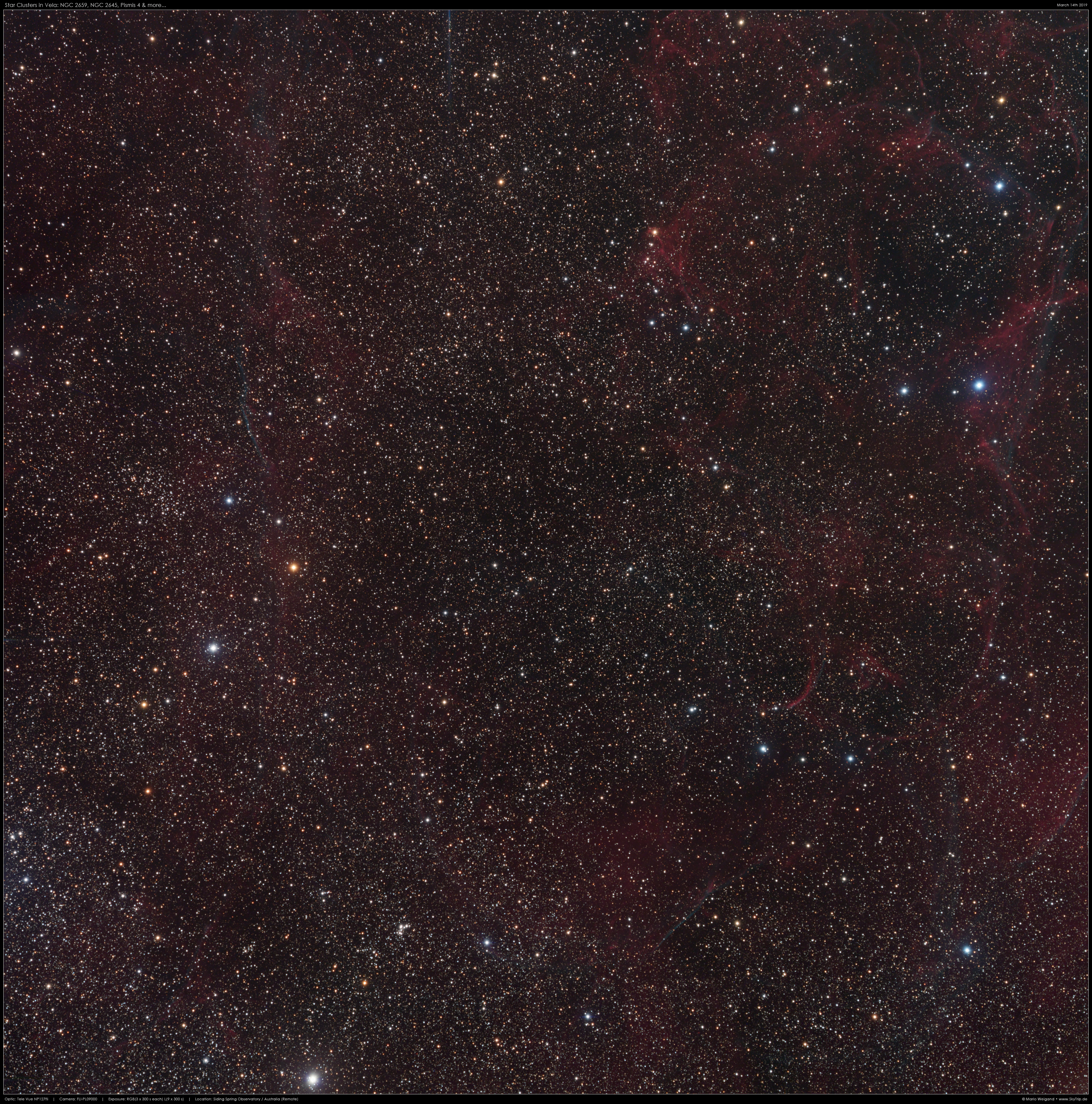 Vela: NGC 2645, 2659, Pismis 4 & mehr