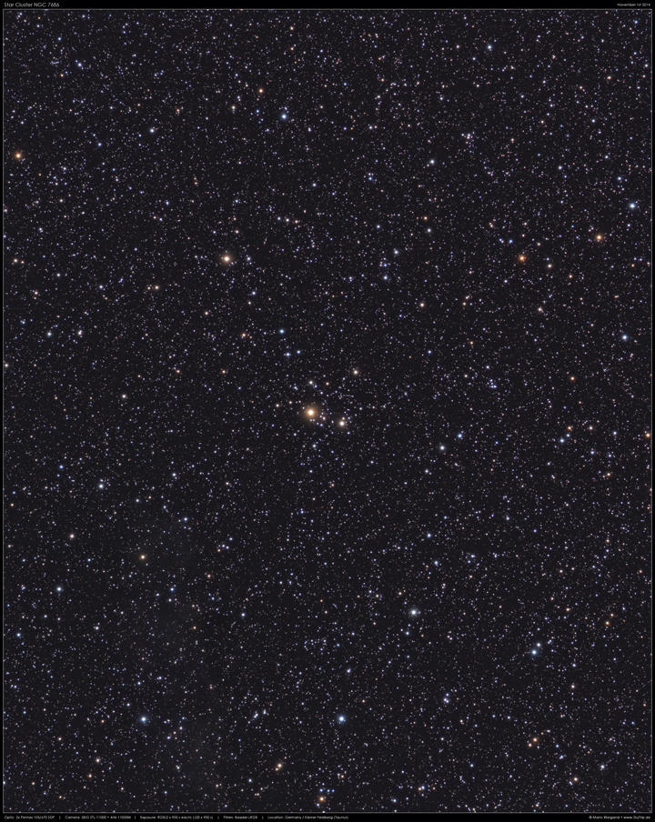 NGC 7686 in Andromeda