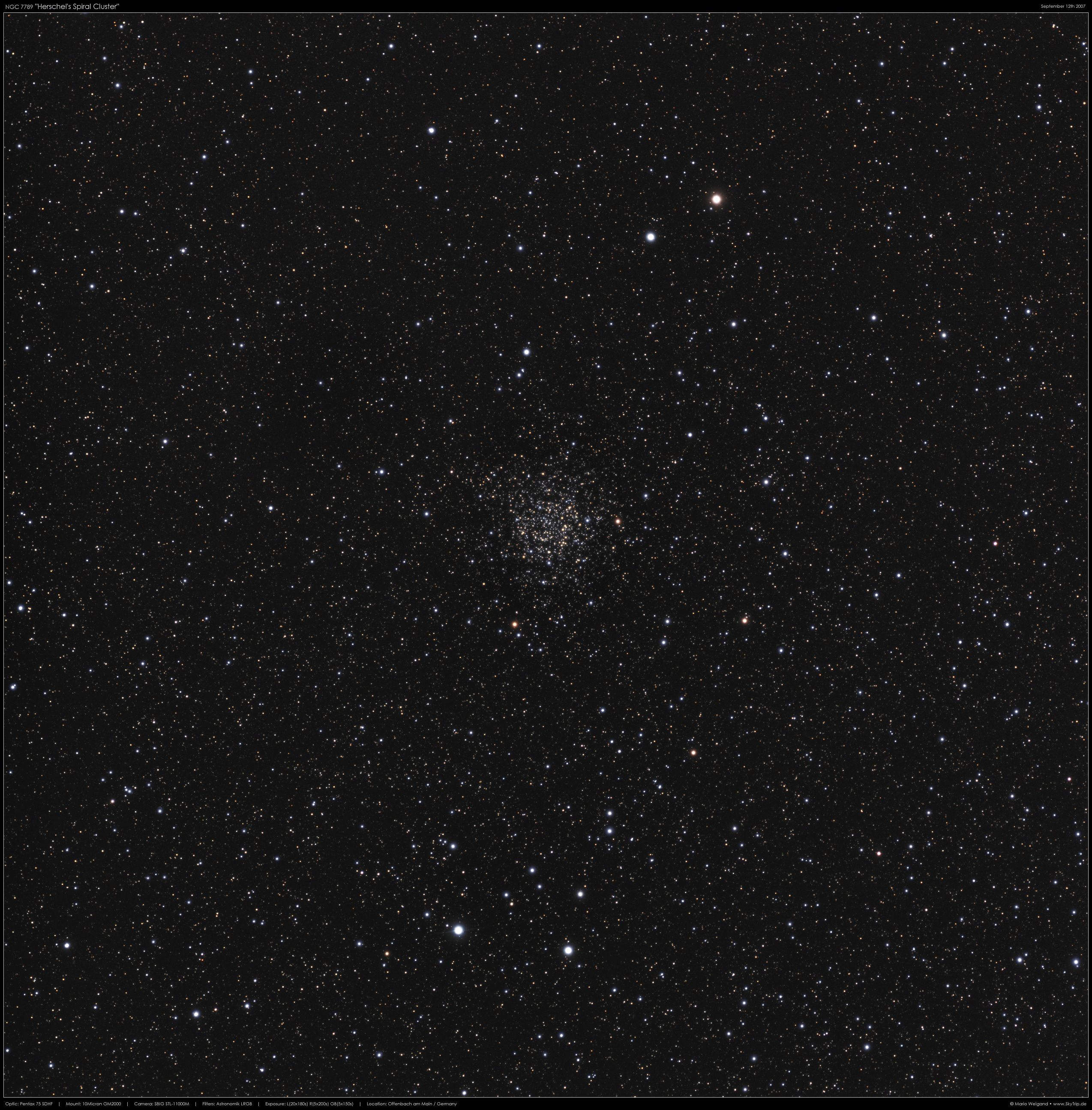 NGC 7789 Herschels Spiralhaufen