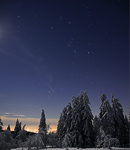 Orion bei Schnee und Mondlicht