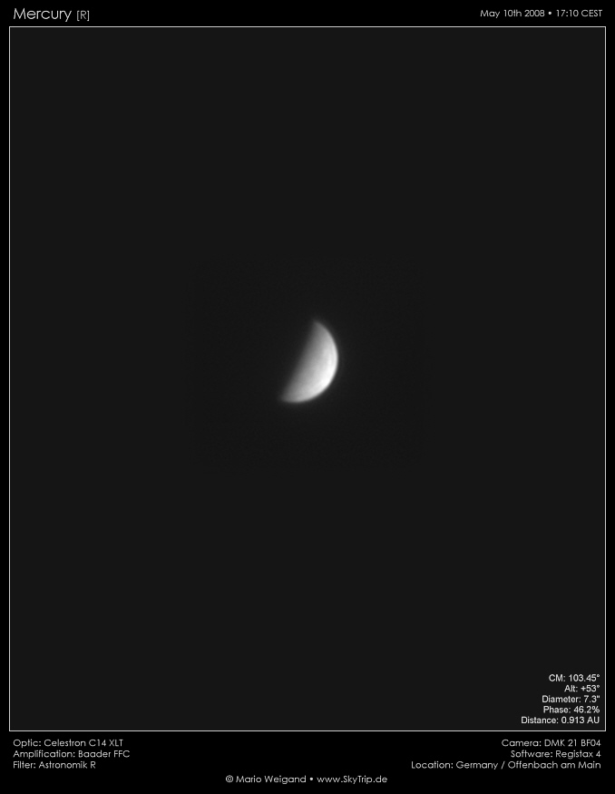 Foto von Merkur am Taghimmel