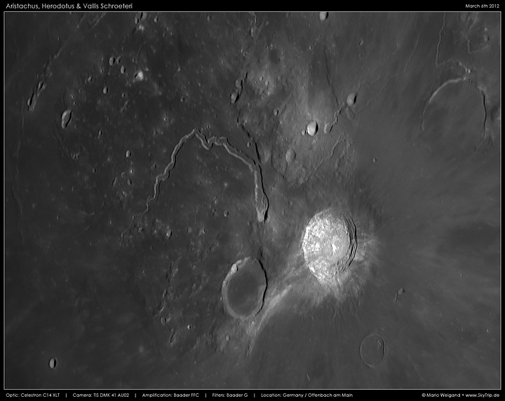 Mondfoto: Aristarchus & Vallis Schroeteri