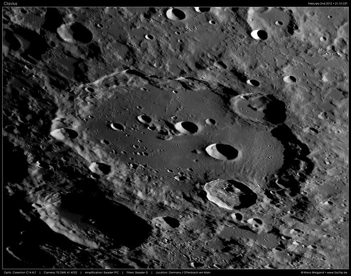 Mondfoto: Krater Clavius