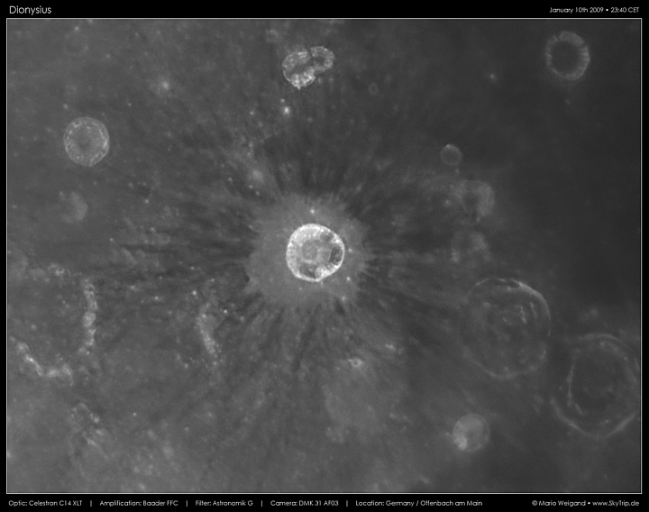 Mondfoto: Krater Dionysius bei Vollmond