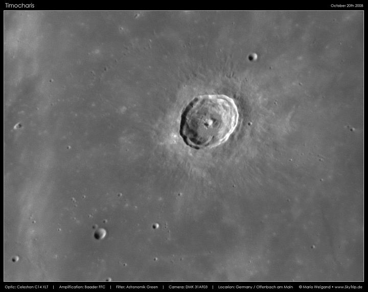 Mondfoto: Krater Timocharis