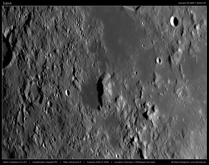 Mondfoto: Krater Zupus