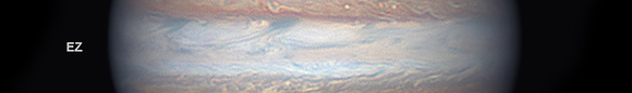 Die äquatoriale Zone auf Jupiter.