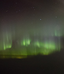 Polarlicht vom Flugzeug aus fotografiert
