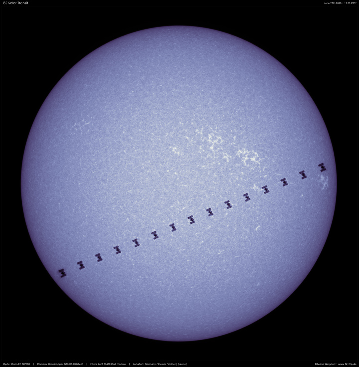 ISS-Sonnentransit (Kalzium)