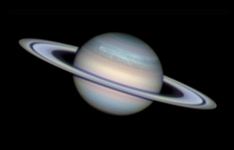 Planet Saturn mit Sturm