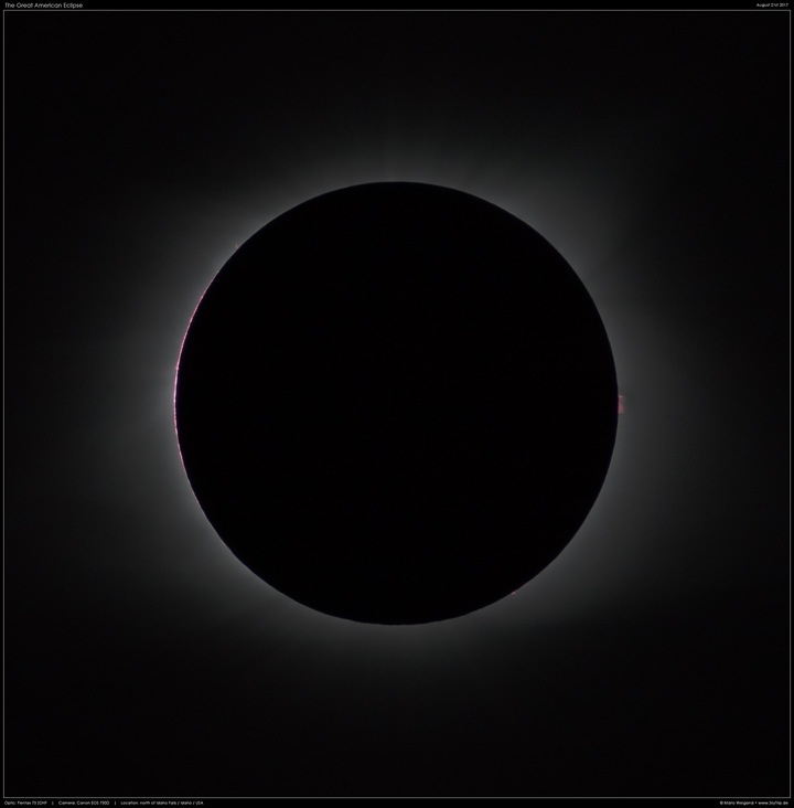 Totale Sonnenfinsternis 21.08.2017, Ein Rest Chromosphäre