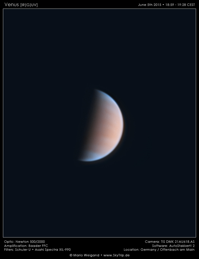 Falschfarben-Komposit der Venus
